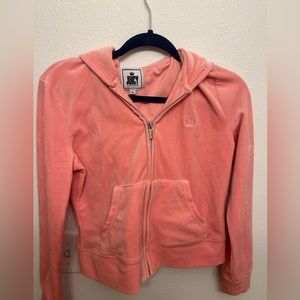 bubblegum pink juicy couture zip up sweatshirt